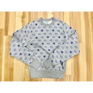 Champion Logo Reverse Weave Crew Neck Sweatshirt S